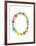 Floral Alphabet Letter XV-Farida Zaman-Framed Art Print