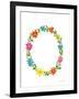 Floral Alphabet Letter XV-Farida Zaman-Framed Art Print