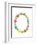 Floral Alphabet Letter XV-Farida Zaman-Framed Art Print