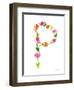 Floral Alphabet Letter XVI-Farida Zaman-Framed Art Print