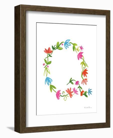 Floral Alphabet Letter XVII-Farida Zaman-Framed Art Print