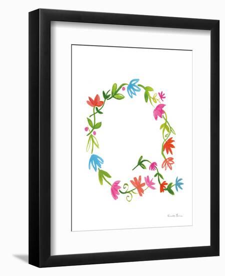 Floral Alphabet Letter XVII-Farida Zaman-Framed Art Print