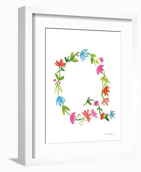 Floral Alphabet Letter XVII-Farida Zaman-Framed Art Print