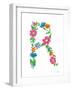 Floral Alphabet Letter XVIII-Farida Zaman-Framed Art Print
