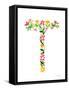 Floral Alphabet Letter XX-Farida Zaman-Framed Stretched Canvas