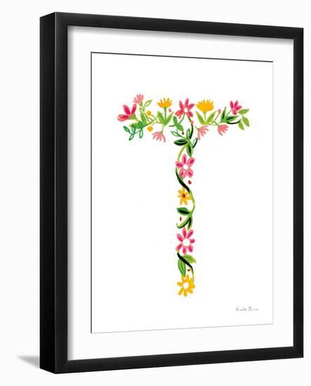 Floral Alphabet Letter XX-Farida Zaman-Framed Art Print