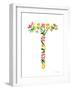Floral Alphabet Letter XX-Farida Zaman-Framed Art Print
