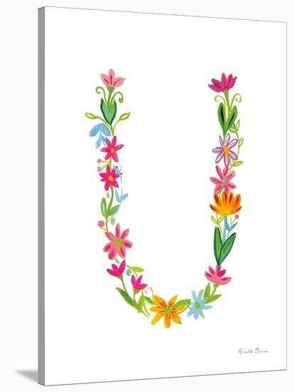 Floral Alphabet Letter XXI-Farida Zaman-Stretched Canvas