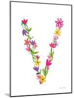 Floral Alphabet Letter XXII-Farida Zaman-Mounted Art Print