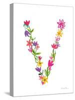 Floral Alphabet Letter XXII-Farida Zaman-Stretched Canvas