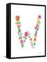 Floral Alphabet Letter XXIII-Farida Zaman-Framed Stretched Canvas