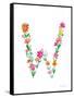 Floral Alphabet Letter XXIII-Farida Zaman-Framed Stretched Canvas