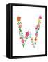 Floral Alphabet Letter XXIII-Farida Zaman-Framed Stretched Canvas