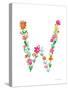 Floral Alphabet Letter XXIII-Farida Zaman-Stretched Canvas