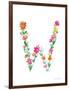 Floral Alphabet Letter XXIII-Farida Zaman-Framed Art Print