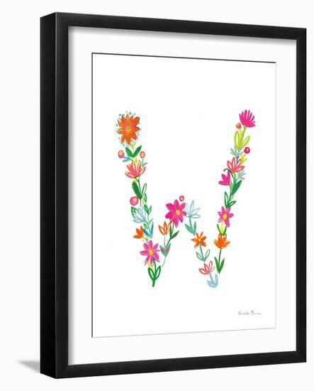 Floral Alphabet Letter XXIII-Farida Zaman-Framed Art Print