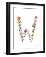 Floral Alphabet Letter XXIII-Farida Zaman-Framed Art Print