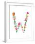 Floral Alphabet Letter XXIII-Farida Zaman-Framed Art Print