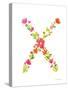 Floral Alphabet Letter XXIV-Farida Zaman-Stretched Canvas