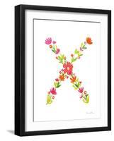 Floral Alphabet Letter XXIV-Farida Zaman-Framed Art Print