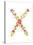 Floral Alphabet Letter XXIV-Farida Zaman-Stretched Canvas