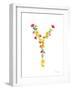 Floral Alphabet Letter XXV-Farida Zaman-Framed Art Print