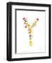 Floral Alphabet Letter XXV-Farida Zaman-Framed Art Print