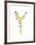 Floral Alphabet Letter XXV-Farida Zaman-Framed Art Print