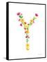 Floral Alphabet Letter XXV-Farida Zaman-Framed Stretched Canvas