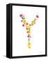 Floral Alphabet Letter XXV-Farida Zaman-Framed Stretched Canvas