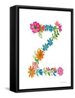 Floral Alphabet Letter XXVI-Farida Zaman-Framed Stretched Canvas