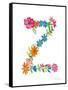 Floral Alphabet Letter XXVI-Farida Zaman-Framed Stretched Canvas