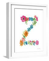 Floral Alphabet Letter XXVI-Farida Zaman-Framed Art Print