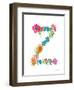 Floral Alphabet Letter XXVI-Farida Zaman-Framed Art Print