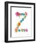 Floral Alphabet Letter XXVI-Farida Zaman-Framed Art Print