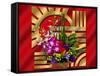 Floral Arrangement-Art Deco Designs-Framed Stretched Canvas