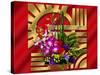 Floral Arrangement-Art Deco Designs-Stretched Canvas