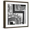 Floral Art Deco Pattern II-Irena Orlov-Framed Art Print