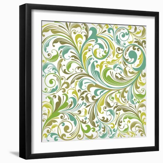 Floral Background-onfocus-Framed Art Print