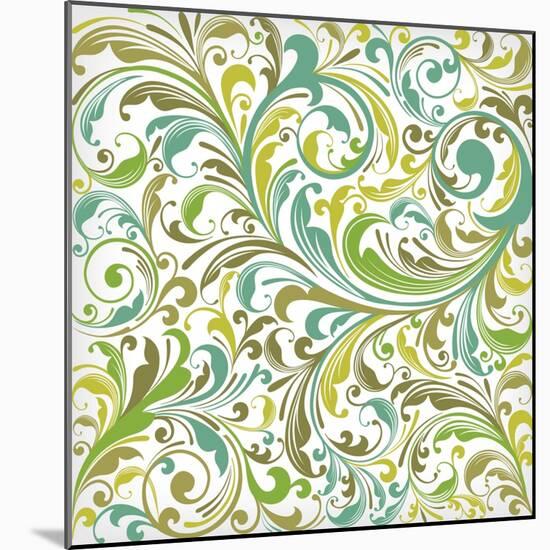 Floral Background-onfocus-Mounted Art Print