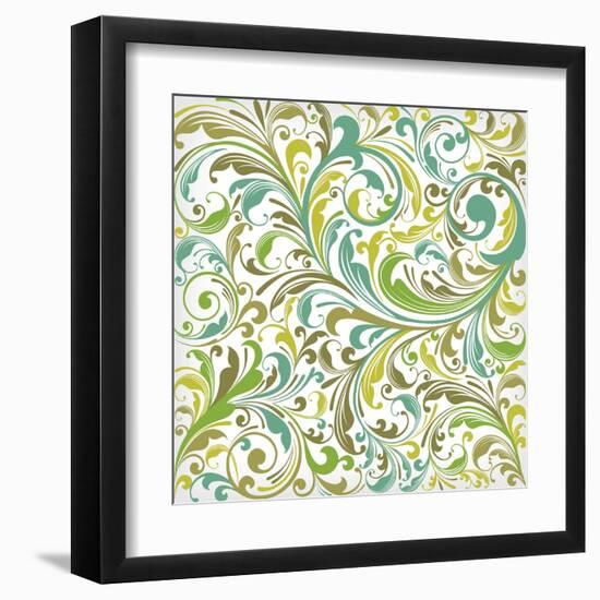 Floral Background-onfocus-Framed Art Print