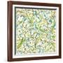 Floral Background-onfocus-Framed Art Print