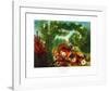 Floral Basket in a Park-Eugene Delacroix-Framed Collectable Print