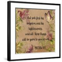 Floral Bible Verse-A-Jean Plout-Framed Giclee Print