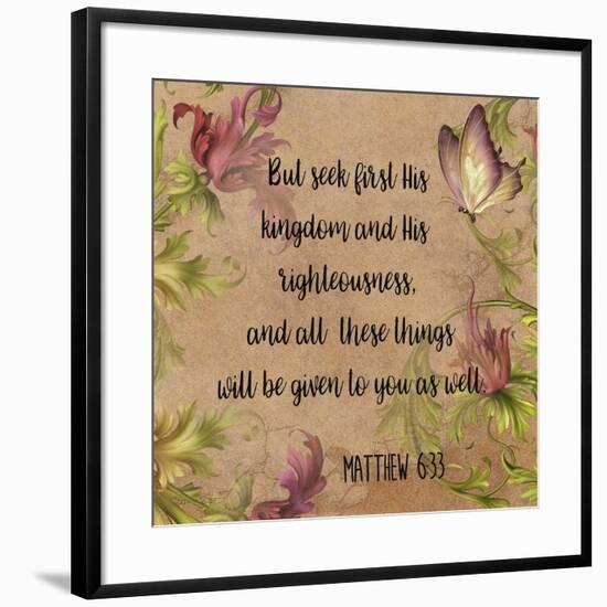 Floral Bible Verse-A-Jean Plout-Framed Giclee Print