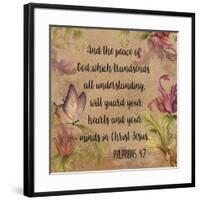 Floral Bible Verse-B-Jean Plout-Framed Giclee Print