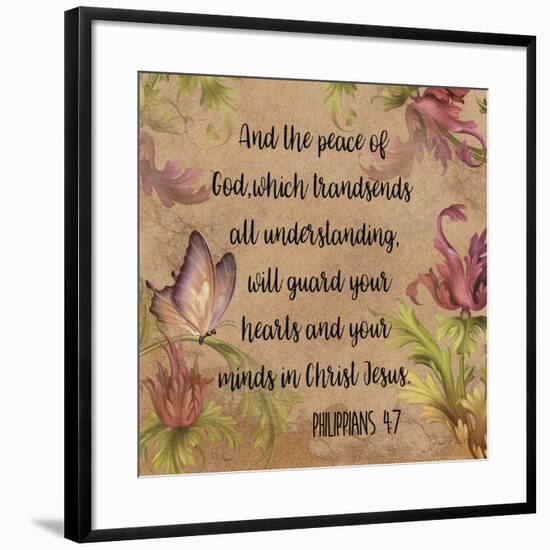 Floral Bible Verse-B-Jean Plout-Framed Giclee Print