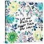 Floral Bigger Faith-Victoria Brown-Stretched Canvas