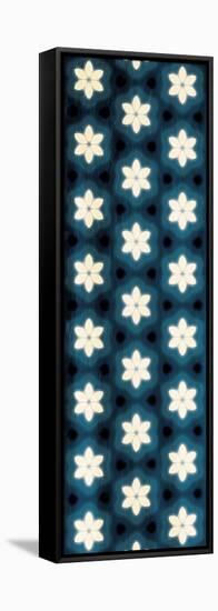 Floral Blue Glow-Jace Grey-Framed Stretched Canvas