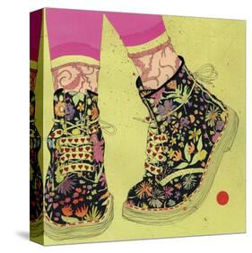 Floral Boots-Sarah Beetson-Stretched Canvas